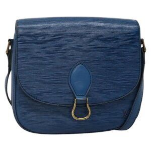 Authentic LOUIS VUITTON Epi Saint Cloud GM Shoulder Bag Toledo Blue M52195 LV